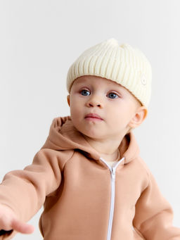 Шапка детская «Крошка Я», размер 44-46 см, молочная