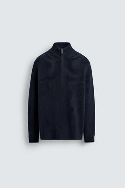 PURL KNIT QUARTER-ZIP SWEATER - Zara фото 6