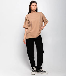 Футболка #ОБШ1420, бежевый