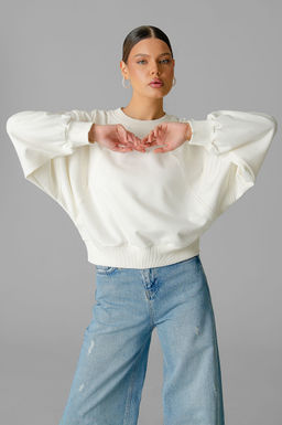 Арт. 15110/3 Свитшот женский укороченный one size (42-50) Цвет:молочный - Калинка фото 19