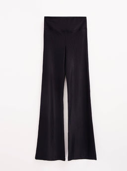 CONTE Брюки-клеш в мелкий рубчик LLG 2749 black - Conte elegant фото 6