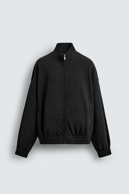 SUDADERA INTERLOCK CREMALLERA / Negro - Zara фото 7