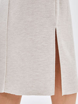 Beli Lastikli Dar Fit Kad?n Triko Etek