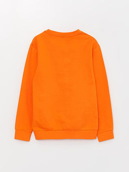 Bisiklet Yaka Bask?l? Uzun Kollu Erkek ?ocuk Sweatshirt - Waikiki фото 3