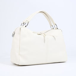 Сумка-саквояж на молнии, длинный ремень, цвет белый - Simaland фото 3