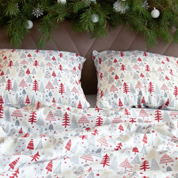 Постельное бельё Этель Евро New Year's pattern 200х217 см, 220х240 см, 70х70 см - 2 шт, бязь фото 5