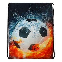 Мешок для обуви «Мяч в огне» (мягкий полиэстер, плотность 210D) 42×34 см
