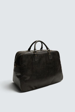 BOLSO DE VIAJE CRAQUELADO / Marr?n - Zara фото 5
