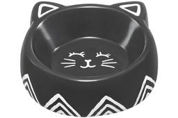 Миска для домашних питомцев 150 мл 14*13,5*4,5 см, темно-серая, керамика - Elan gallery фото 5