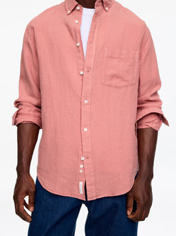 Camisa de lino holgada - H&m фото 8