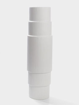 Ваза напольная керамика "Идальго" 58х13 см, белый