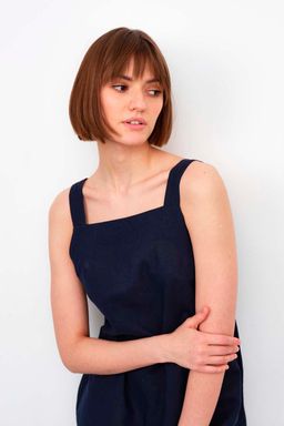 Сарафан короткий D010_NAVI/Темно-синий - M&G all natural фото 3