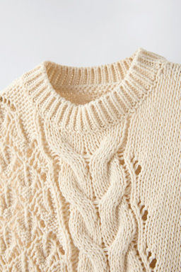 CABLE-KNIT VEST - Zara фото 3