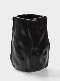 Ваза настольная керамика "Габино" 18,5х12 см, чёрный