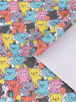 Цена за 3 шт. Бумага упаковочная крафт «Мишки», 1 лист, 70×100 см