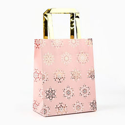 Пакет подарочный новогодний ламинированный «Танец снежинок», MS 23×18×10 см