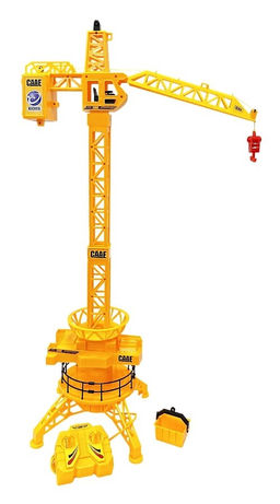 Кран башенный на батар., высота 72см, проводной пульт (9/0039, "Нордпласт") свет, поворот башни, подъем и опускание груза, в коробке 39*35см