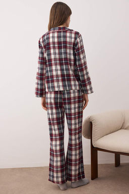 Cok Renkli Ekose / Kareli K?sl?k Kal?n Flanel Dokuma Pijama Tak?m? THMAW26PT00175 - Trendyolmilla фото 6