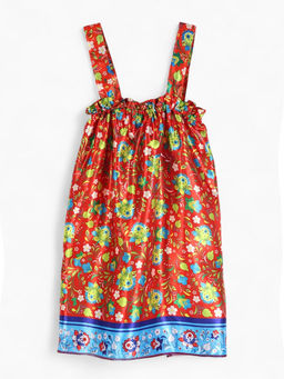 Сарафан русский народный «Русская девица», рост 110-128, красный