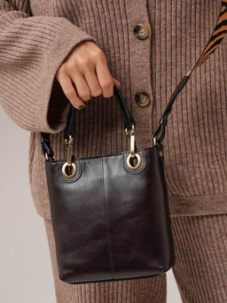 Сумка кожаная кросс-боди Deboro 30347 шоколад/фиджи