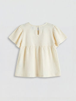 ?i?ek Desenli K?z Bebek Bluz ve Tayt