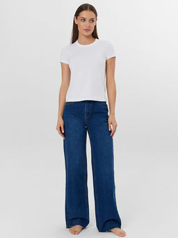 Джинсы женские wide leg темно-синие - Mark formelle фото 4