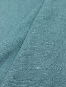 Лен с вискозой с эффектом мятости цв.Бирюзово-зеленый меланж, СОРТ2, ш.1.45м, лен-53%, вискоза-47%