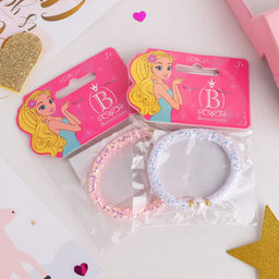 Цена за 2 шт. Браслет детский «Выбражулька» пайетки, d=5 см сиренево-розовый