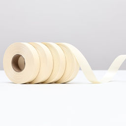 Цена за 4 шт. Лента полипропиленовая Matte для декора и подарков, молочная, 2 см х 50 м