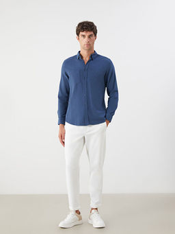 Regular Fit Uzun Kollu Gabardin Erkek G?mlek