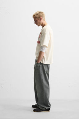 TEXTURED SLOGAN SWEATSHIRT - Zara фото 4