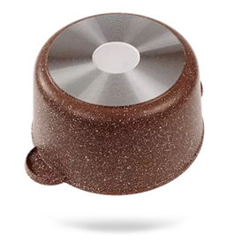 Кастрюля 2 литра, коричневая