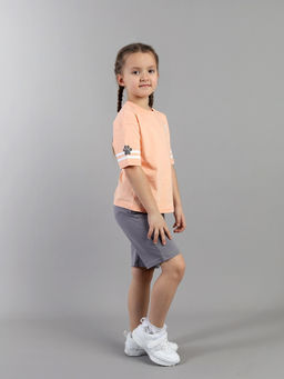 CRB wear / CSKG 90286-47-432 Комплект для девочки (футболка, шорты),персиковый/Ex.Cherubino  фото 2