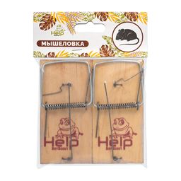 HELP Мышеловка, дерево 10х4,5х0,6 см 2 шт в уп  фото 2