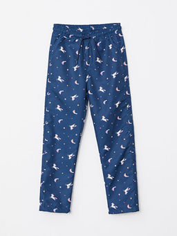 Beli Lastikli Desenli Polar Astarl? K?z ?ocuk Pantolon