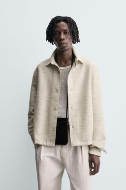 CONTRAST TEXTURED OVERSHIRT - Zara фото 2