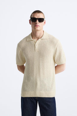 TEXTURED KNIT POLO SHIRT - Zara фото 2