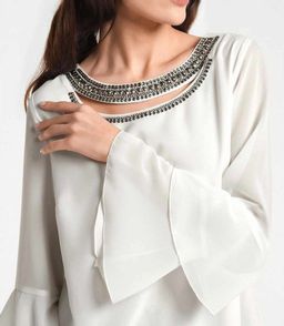 Блузка, экрю - Patrizia dini фото 6