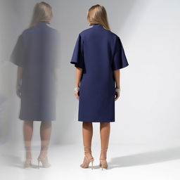 Платье со свободными рукавами Море волнуется (blue) - Charutti фото 5