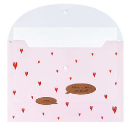 Папка для школьных тетрадей пластиковая Феникс+, арт. 72229/ 12 ЛЮБОВЬ К СЕБЕ (полипропилен, формат А4, 33.5х23 см, 1 отделение (-я), кнопка, УФ-печать)