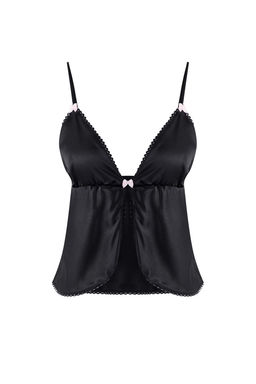 Siyah 4lu Ceyiz Set Saten Dokuma Gecelik+Sabahl?k+Pijama Tak?m? THMAW26PT00210 - Trendyolmilla фото 12