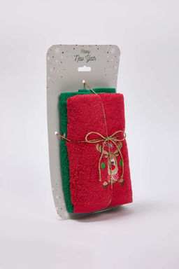 2li Yesil K?rm?z? Y?lbas? Nak?sl? Mutfak/El Havlusu 30x50cm TPHAW26MH00000