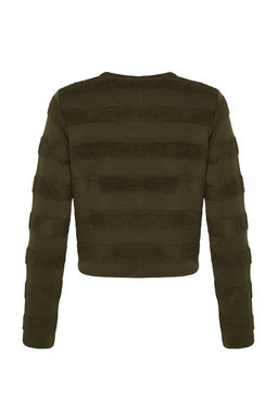 TRENDYOLMILLA Bordo Bisiklet Yaka Triko H?rka TWOAW24HI00337