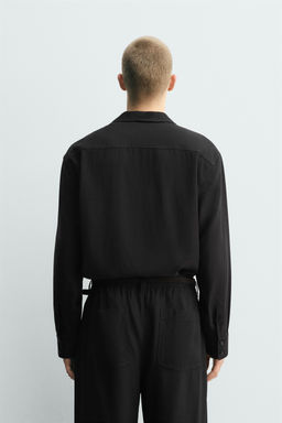 Рубашка Fluid Relaxed Fit черная