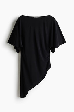 Top asim?trico con mangas mariposa