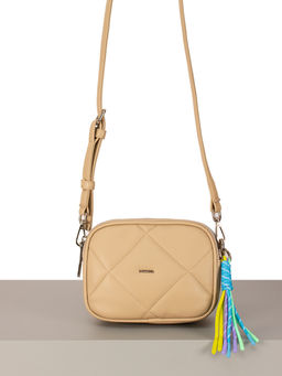 LACCOMA сумка Долли-ЛЦ802-желто-коричневый эко кожа хлопок фото 6