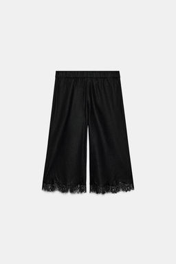BERMUDA LARGA CON LINO ENCAJE / Negro - Zara фото 8