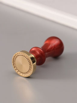 Печать для сургуча с пластиковой ручкой «Рамка круглая фигурный край», 6.3×2.5×2.5 см