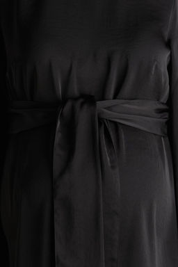 MAMA Vestido de saten con cinturon de anudar - H&m фото 5
