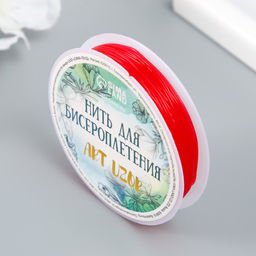 Цена за 10 шт. Резинка для плетения «Красная», намотка 10 м, ш. 0.8 мм, 6.5×6.5×1.3 см